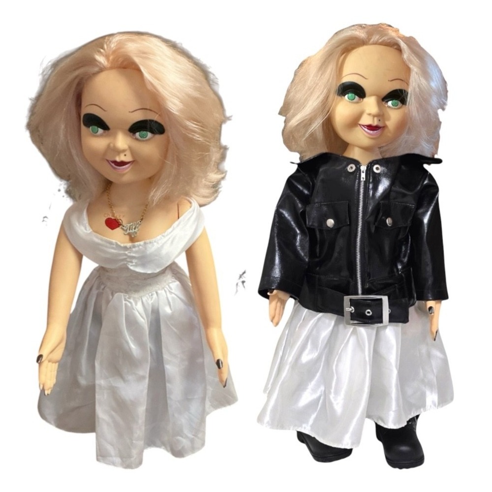 HUGE 24-in Bride Of Chucky TIFFANY DOLL Plush W/Clothes SPENCERS BRIDE OF CHUCKY
